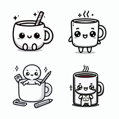 cute mug illustration