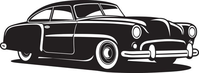 Classic Collectors Mark Vector Black Logo Design for Vintage Cars 