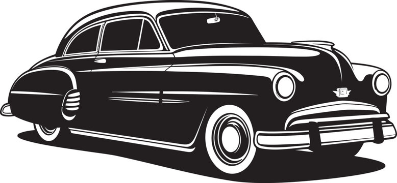 Classic Cruisers Timeless Vintage Car Vector Black Logo 