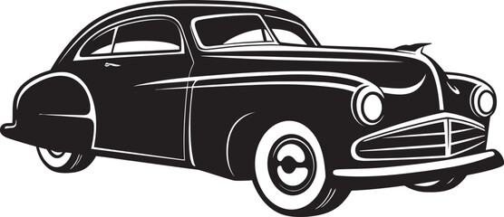 Old World Drive Dynamic Black Logo with Vintage Car Symbol 