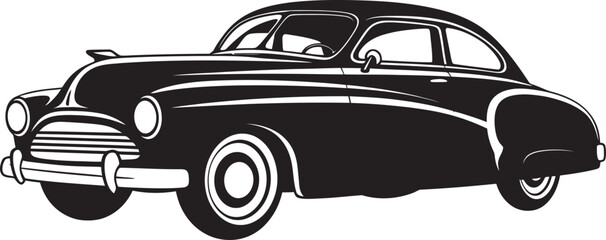 Collectors Edition Vector Black Logo Design for Vintage Cars 