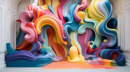 Vibrant celebration: abstract art installation, colorful science, and school essentials with space, flowers, and textures - ideal wallpaper collection, closeup perspectives