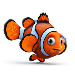 Nemo fish isolated on white background