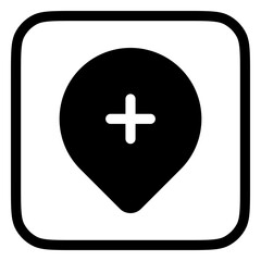 Editable add location vector icon. Map, location, navigation. Part of a big icon set family. Perfect for web and app interfaces, presentations, infographics, etc