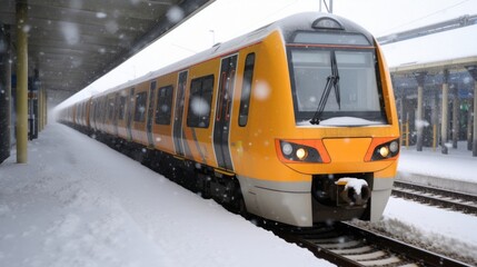 Fototapeta premium Residents caught off guard by rapidly changing weather, causing disruptions to travel plans.