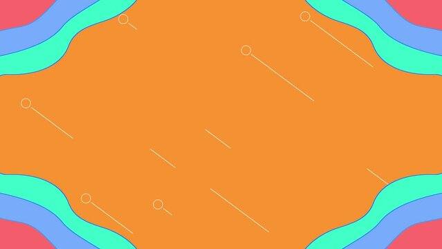 Loop animation of orange background for title movie