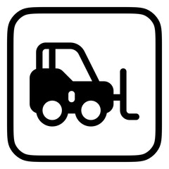 Editable forklift vector icon. Vehicles, transportation, travel. Part of a big icon set family. Perfect for web and app interfaces, presentations, infographics, etc