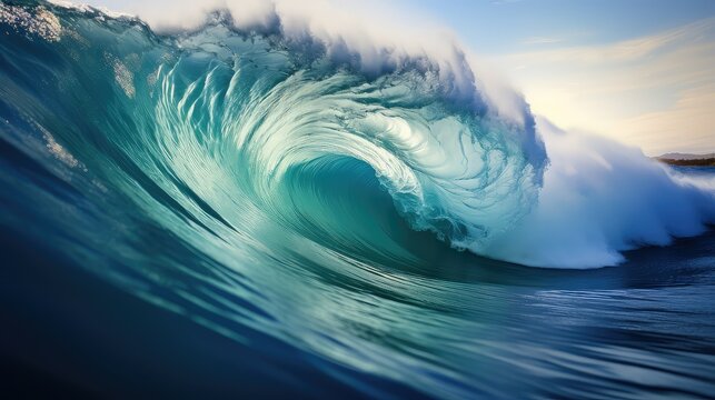 tranquil beauty ocean background illustration peaceful waves, water marine, paradise coastal tranquil beauty ocean background