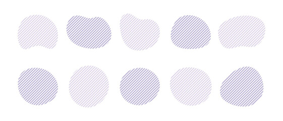 ストライプのシェイプのフレーム　液体の抽象的なゆるいフレーム　　ベクター 　紫