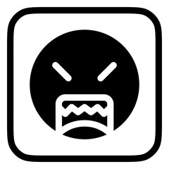 Editable angry, upset face vector icon. Part of a big icon set family. Perfect for web and app interfaces, presentations, infographics, etc