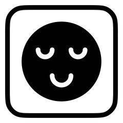 Editable calm, zen, relaxed face vector icon. Part of a big icon set family. Perfect for web and app interfaces, presentations, infographics, etc