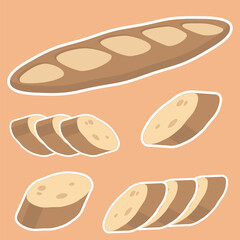 バゲットのイラスト