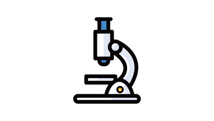 Microscope icon. Flat illustration of microscope vector icon for web design