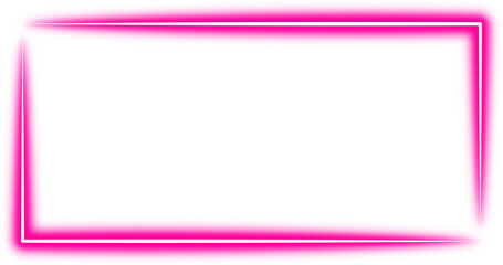 Pink Neon Rectangle Frame