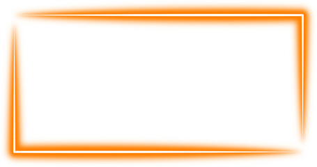 Orange Neon Rectangle Frame