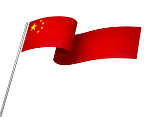 China flag element design national independence day banner ribbon png
