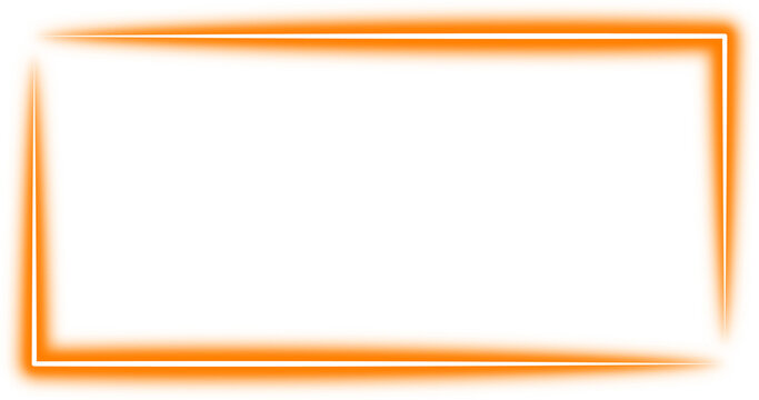 Orange Neon Rectangle Frame