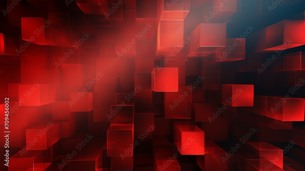 Poster vibrant red squares abstract background – dynamic geometric pattern for modern design