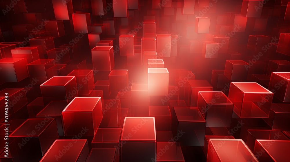 Poster vibrant red squares abstract background – dynamic geometric pattern for modern design