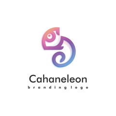 Gradient Line Chameleon Logo