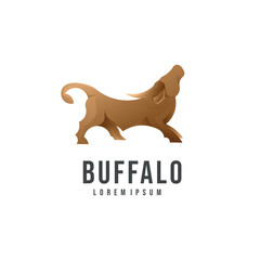 Gradient Buffalo Logo Design