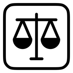 Editable balance scale, law, justice vector icon. Part of a big icon set family. Perfect for web and app interfaces, presentations, infographics, etc