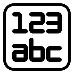 Editable data format alphabet number vector icon. Part of a big icon set family. Perfect for web and app interfaces, presentations, infographics, etc