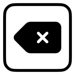 Fototapeta premium Editable delete, backspace vector icon. Part of a big icon set family. Perfect for web and app interfaces, presentations, infographics, etc
