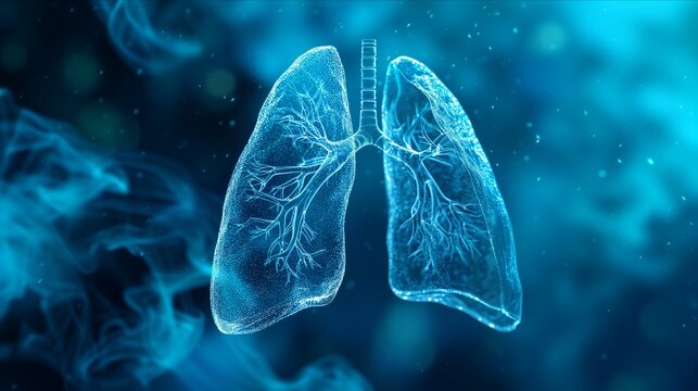 Diseases of the lungs in the picture lung cancer concept