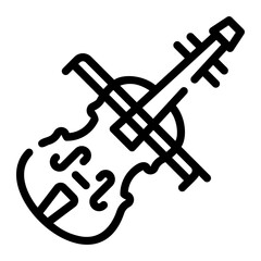 violin Line Icon