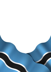 Botswana flag element design national independence day banner ribbon png
