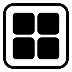 Editable vector square grid icon. Part of a big icon set family. Perfect for web and app interfaces, presentations, infographics, etc