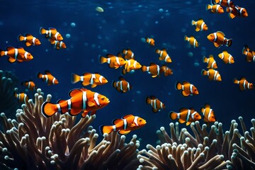 Obraz na płótnie Canvas beautiful fish in aquarium