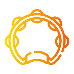 tambourine Line Gradient Icon