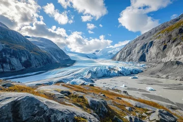  A breathtaking landscape showing the impact of climate change Like melting glaciers or deforested areas © Jelena