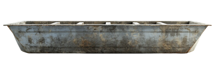 Feed trough, transparent background, isolated image, generative AI