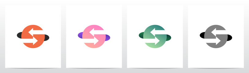 Exchange Opposite Arrow Letter Logo Design O
