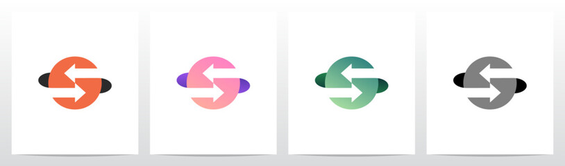 Exchange Opposite Arrow Letter Logo Design O