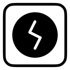 Editable vector power charging electric bolt icon. Part of a big icon set family. Perfect for web and app interfaces, presentations, infographics, etc