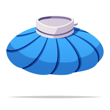 Cold compress ice pack vector isolated illustration