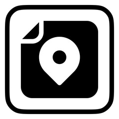 Editable vector location map file icon. Part of a big icon set family. Perfect for web and app interfaces, presentations, infographics, etc