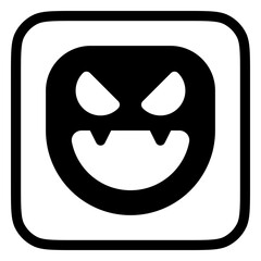 Editable vector evil face mask icon. Part of a big icon set family. Perfect for web and app interfaces, presentations, infographics, etc