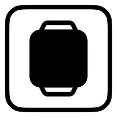 Editable vector blank square smartwatch screen icon. Part of a big icon set family. Perfect for web and app interfaces, presentations, infographics, etc