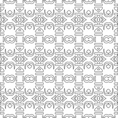 Abstract shapes.Abstract patterns from lines.White wallpaper. Vector graphics for design, textile, decoration, cover, wallpaper, web background, wrapping paper, fabric, packaging.Repeating pattern.