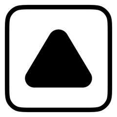 Editable vector up triangle arrow icon. Black, transparent white background. Part of a big icon set family. Perfect for web and app interfaces, presentations, infographics, etc