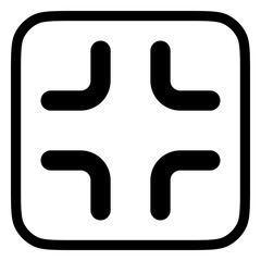 Obraz premium Editable vector exit fullscreen icon. Black, transparent white background. Part of a big icon set family. Perfect for web and app interfaces, presentations, infographics, etc