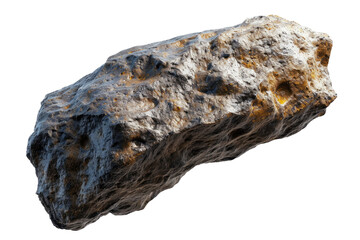 Asteroids swarm of boulders or stone meteorite isolated on transparent png background, flying rock in the space.