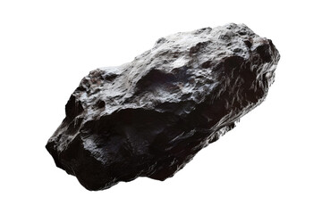 Obraz premium Asteroids swarm of boulders or stone meteorite isolated on transparent png background, flying rock in the space.