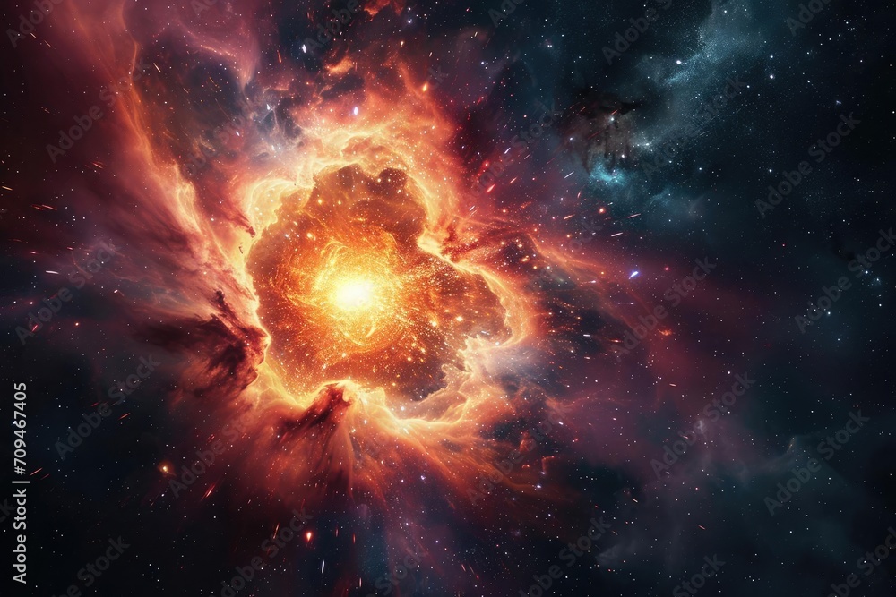 Canvas Prints Cosmic event of a star being born in a nebula