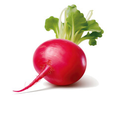 isolated radish realistic